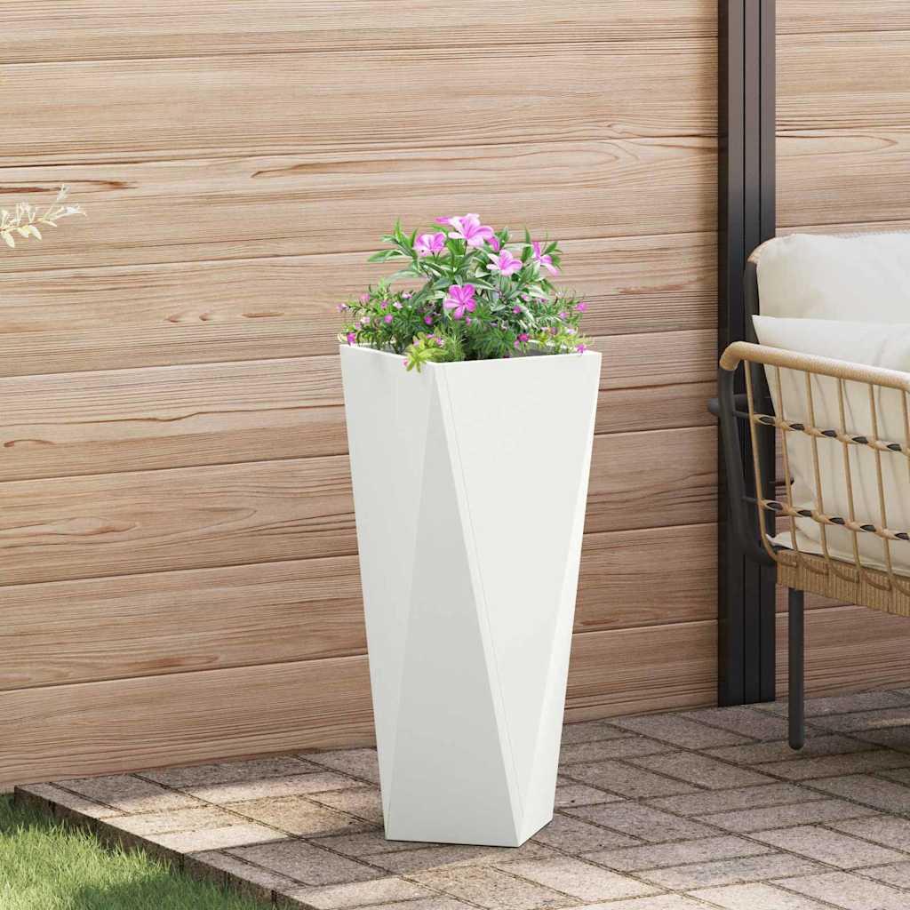 vidaXL Plantenbak Zwart 30 x 30 x 75 cm Staal