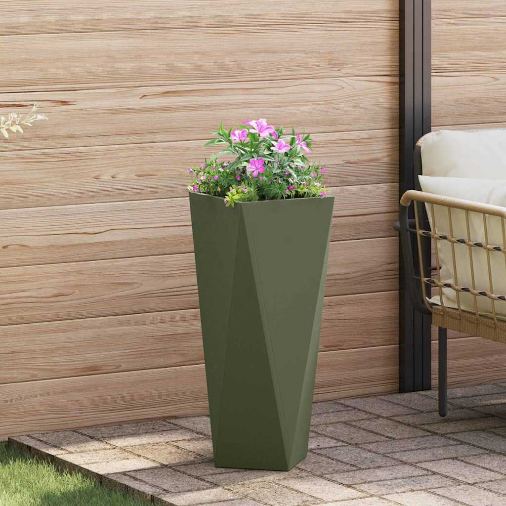 vidaXL Plantenbak Zwart 30 x 30 x 75 cm Staal