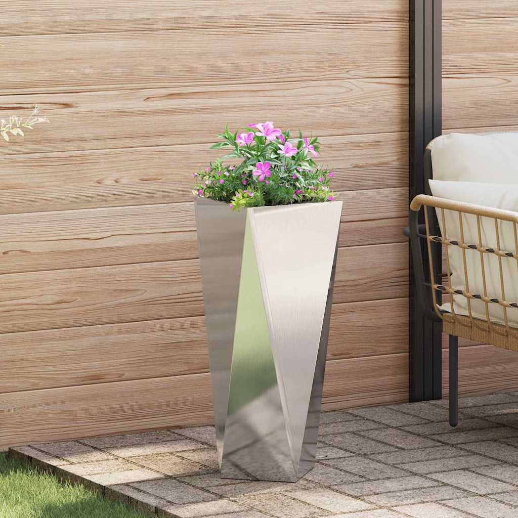 vidaXL Plantenbak Zwart 30 x 30 x 75 cm Staal
