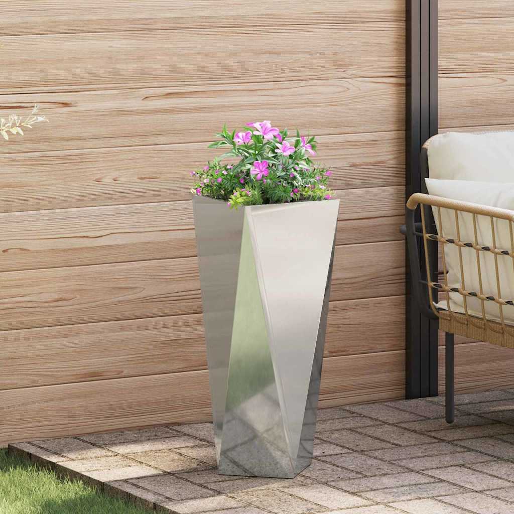 vidaXL Plantenbak Zwart 30 x 30 x 75 cm Staal