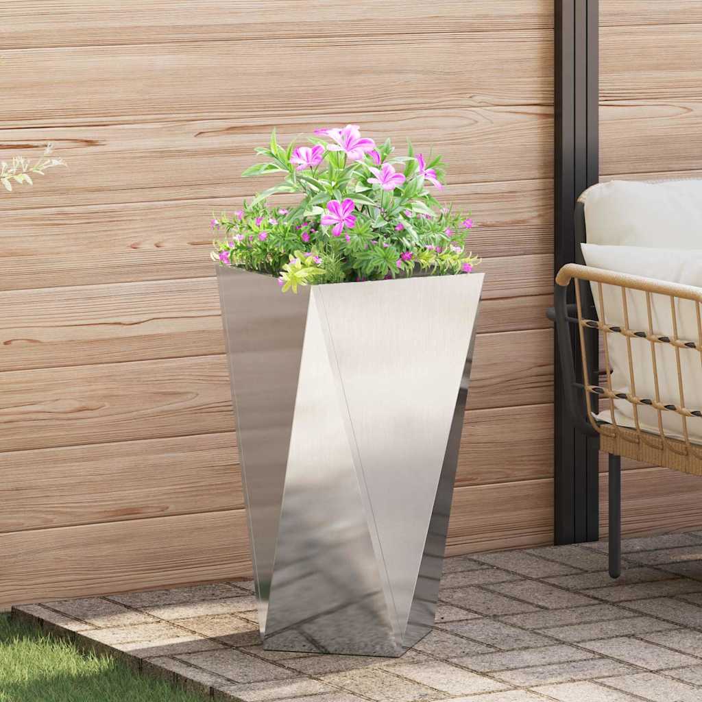 vidaXL Plantenbak Zwart 30 x 30 x 75 cm Staal