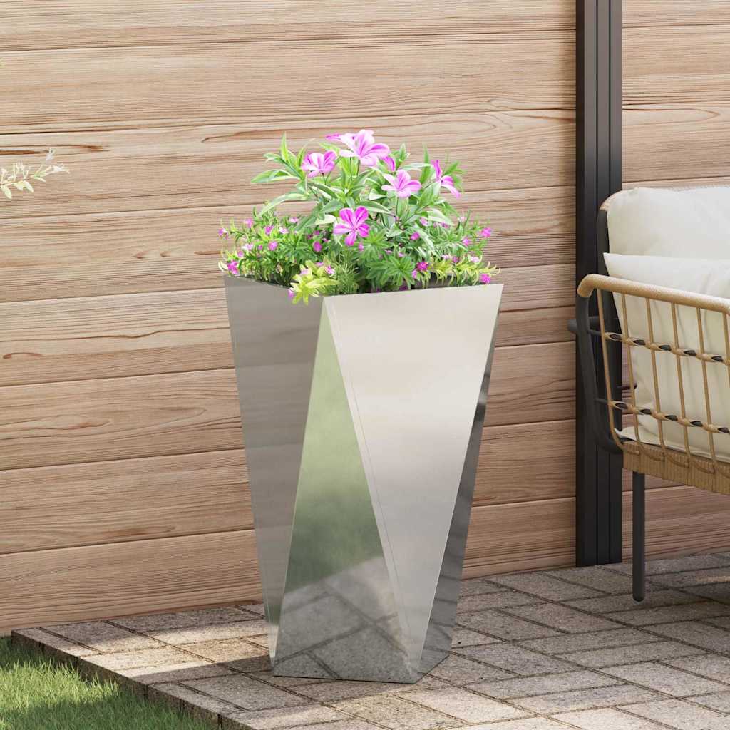 vidaXL Plantenbak Zwart 30 x 30 x 75 cm Staal