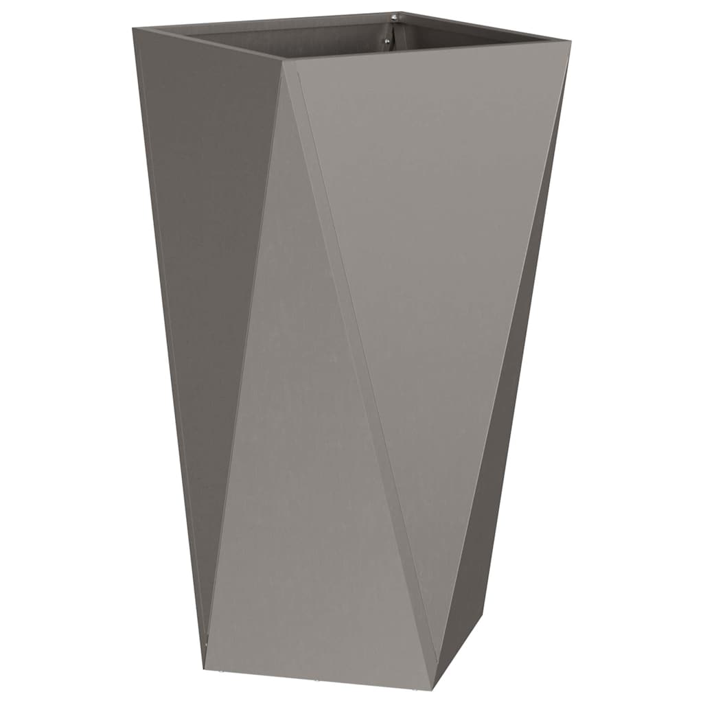 vidaXL Plantenbak Zwart 30 x 30 x 75 cm Staal