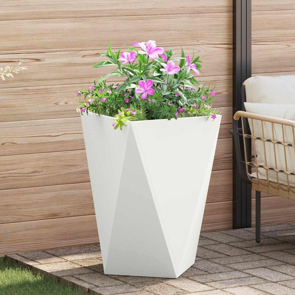 vidaXL Plantenbak Zwart 30 x 30 x 75 cm Staal
