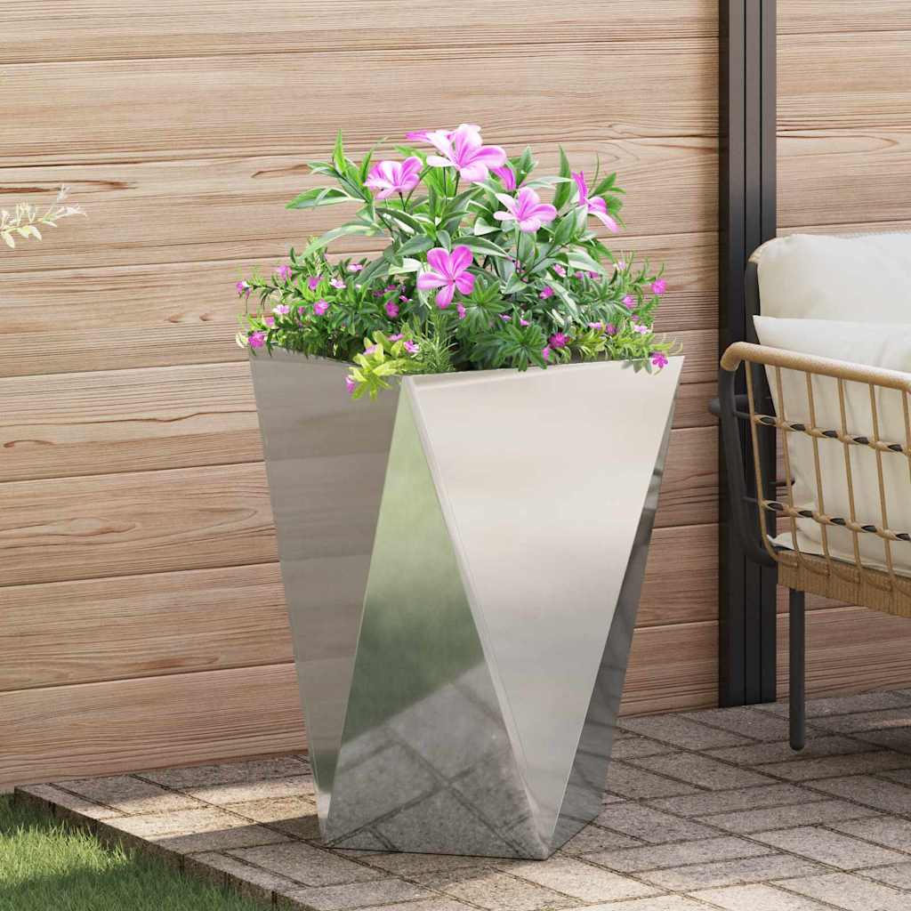 vidaXL Plantenbak Zwart 30 x 30 x 75 cm Staal