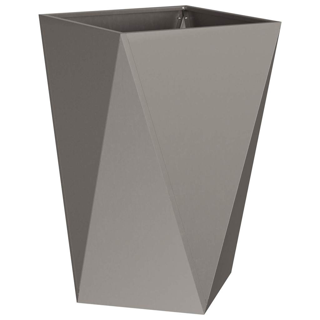 vidaXL Plantenbak Zwart 30 x 30 x 75 cm Staal