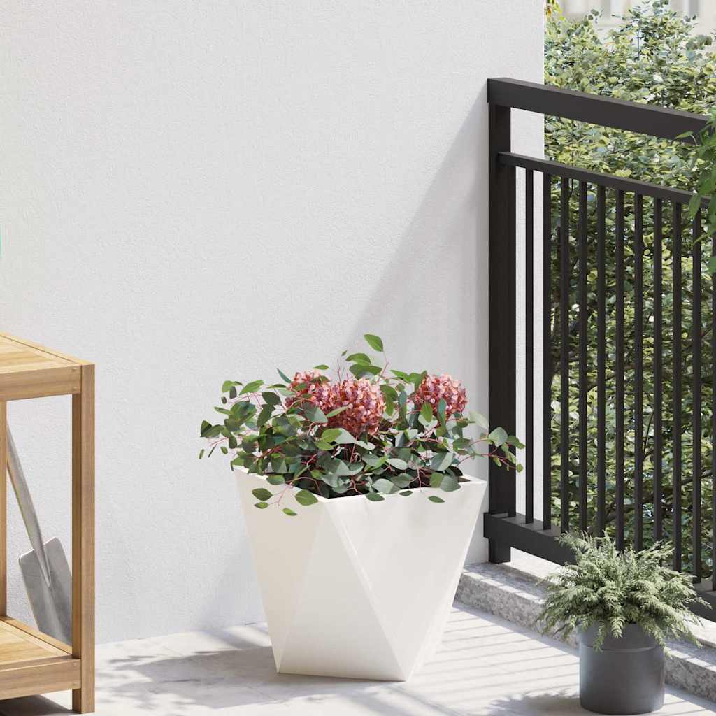 vidaXL Plantenbak Zwart 30 x 30 x 75 cm Staal