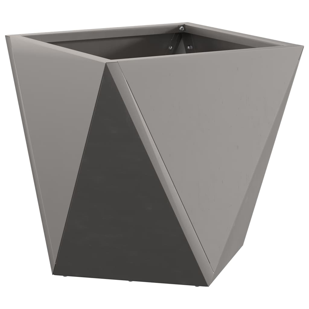 vidaXL Plantenbak Zwart 30 x 30 x 75 cm Staal