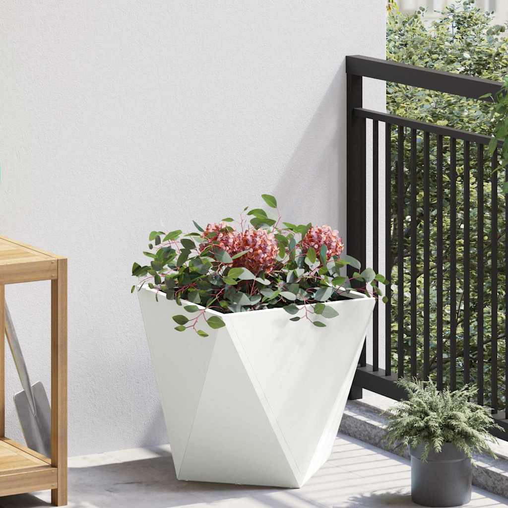 vidaXL Plantenbak Zwart 30 x 30 x 75 cm Staal