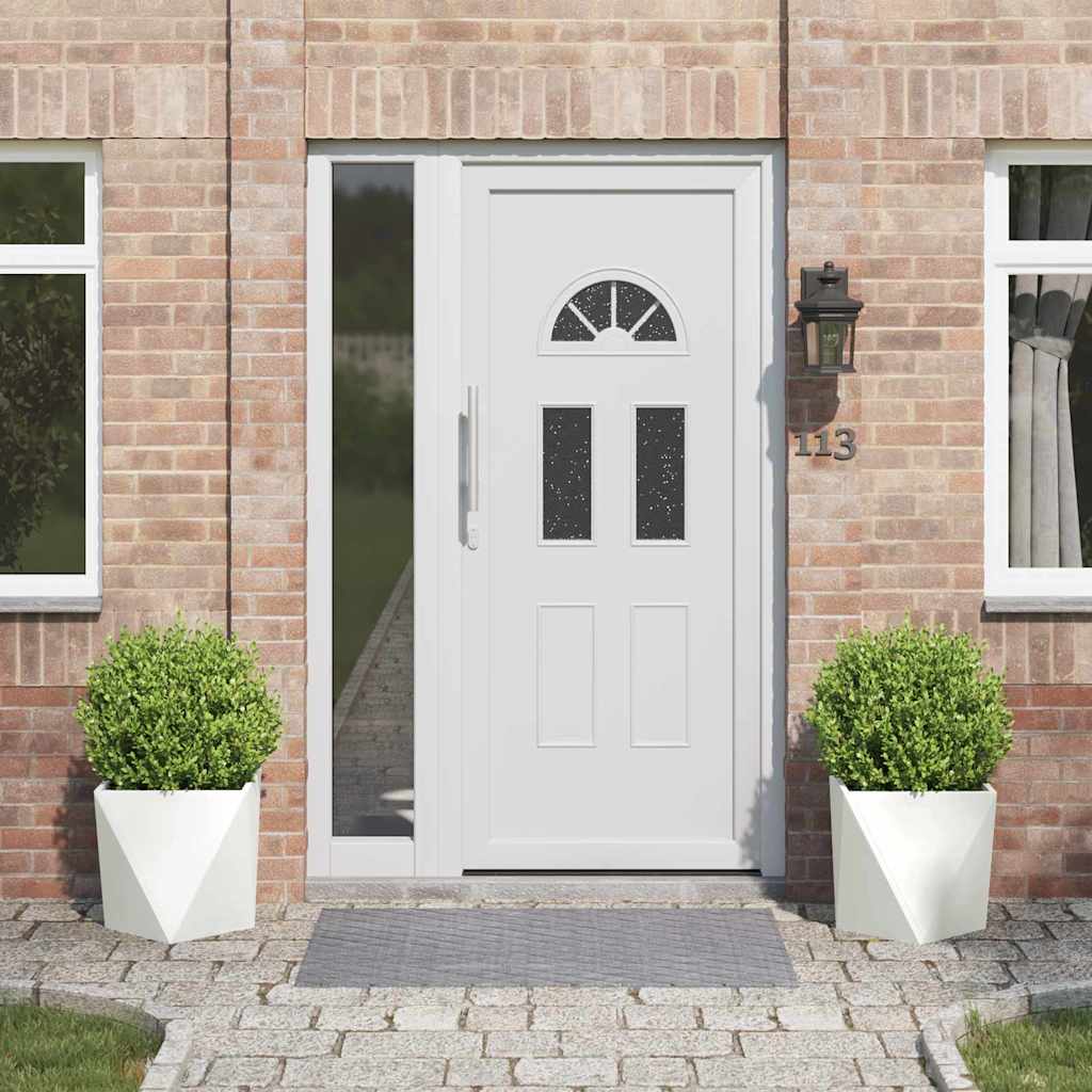 vidaXL Plantenbak Zwart 30 x 30 x 75 cm Staal