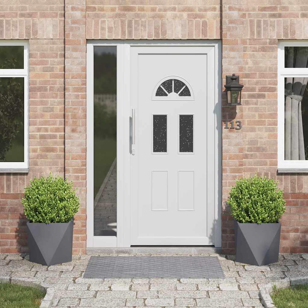 vidaXL Plantenbak Zwart 30 x 30 x 75 cm Staal