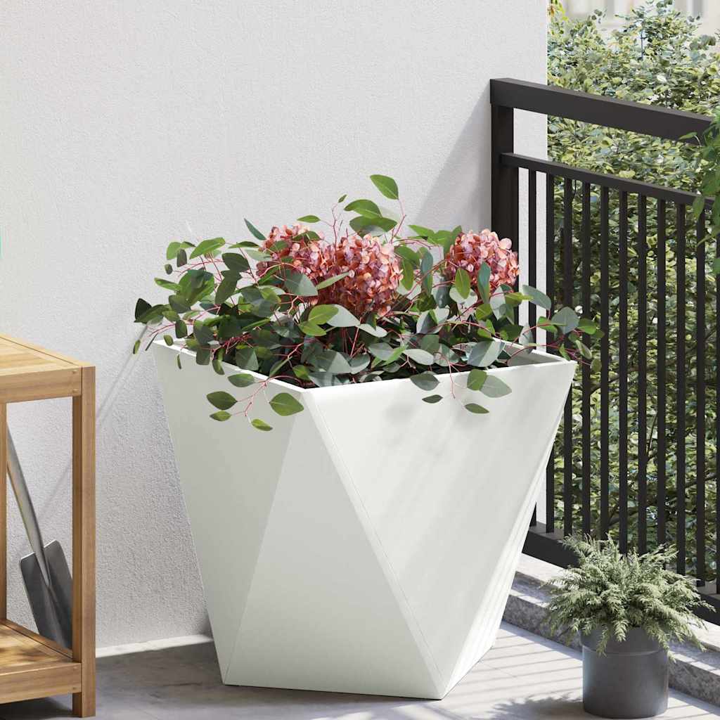 vidaXL Plantenbak Zwart 30 x 30 x 75 cm Staal
