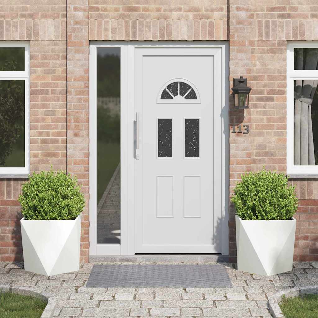 vidaXL Plantenbak Zwart 30 x 30 x 75 cm Staal