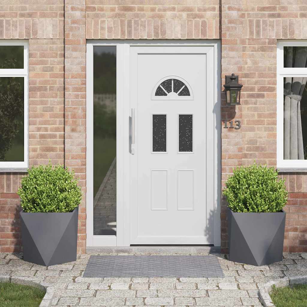 vidaXL Plantenbak Zwart 30 x 30 x 75 cm Staal
