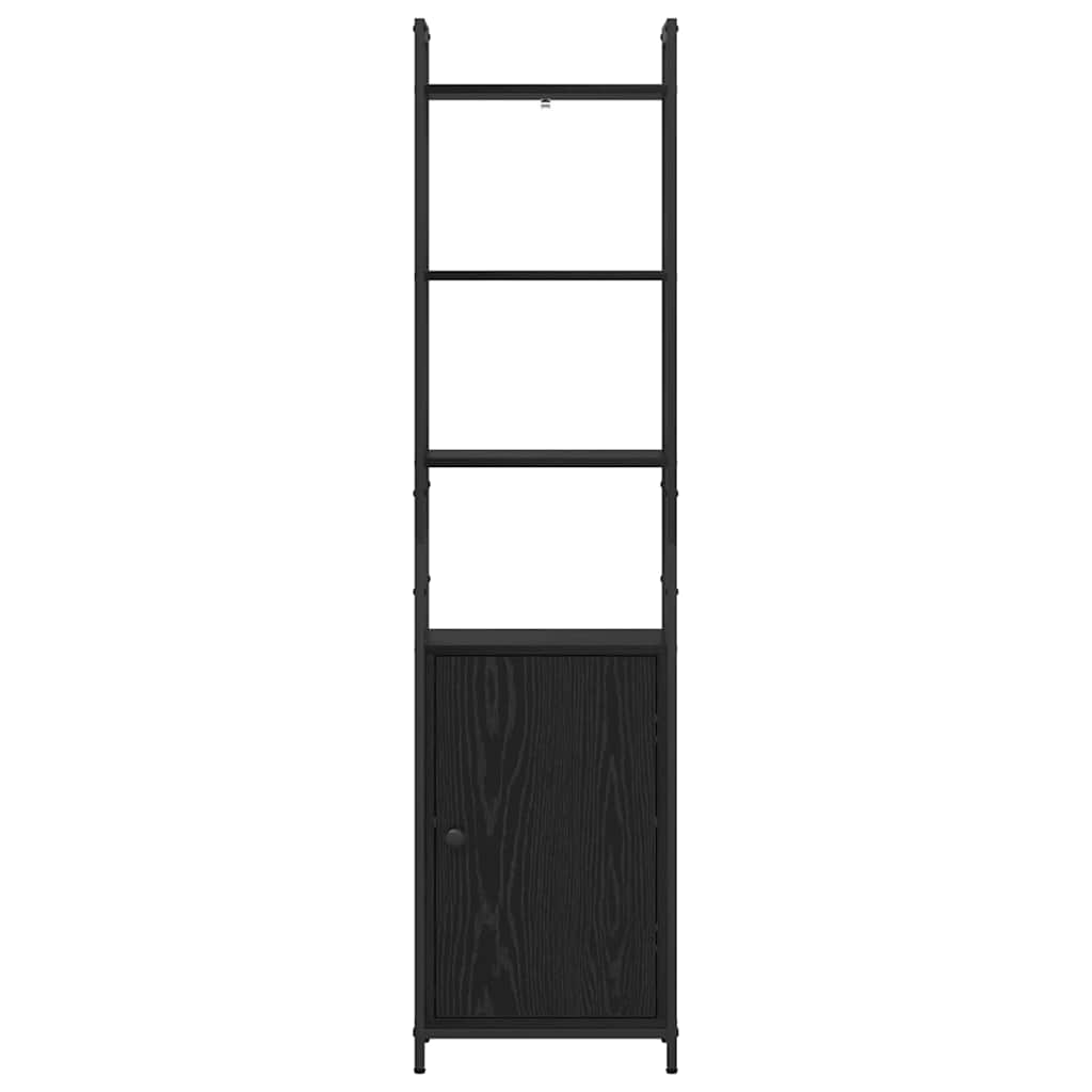 vidaXL Boekenkast Zwart Eiken 40 x 24 x 161 cm Bewerkt hout