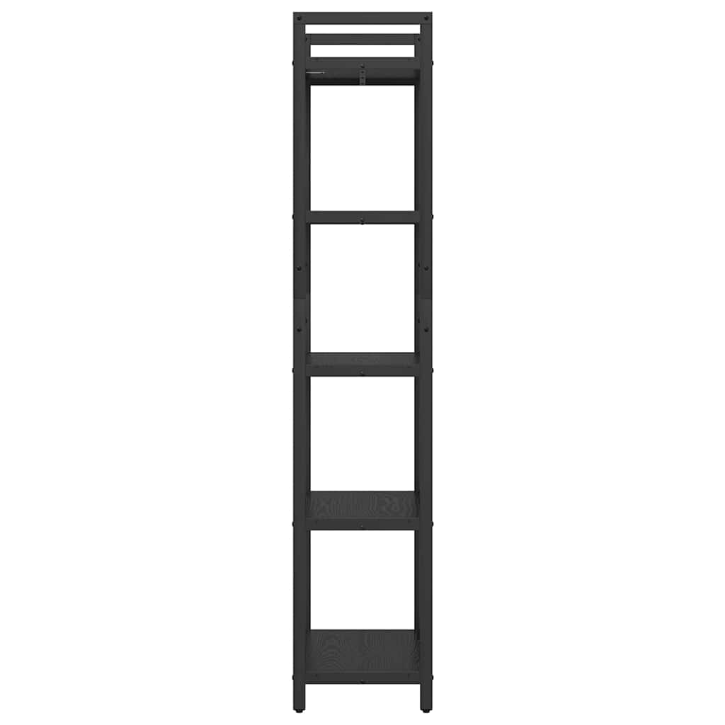 vidaXL Boekenkast Zwart Eiken 56 x 34 x 171 cm Bewerkt hout