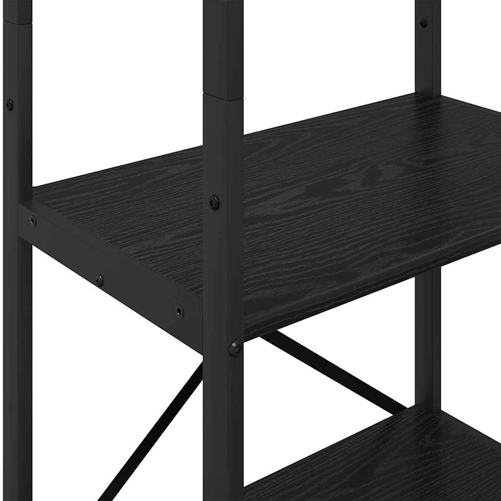 vidaXL Boekenkast Zwart Eiken 56 x 34 x 171 cm Bewerkt hout