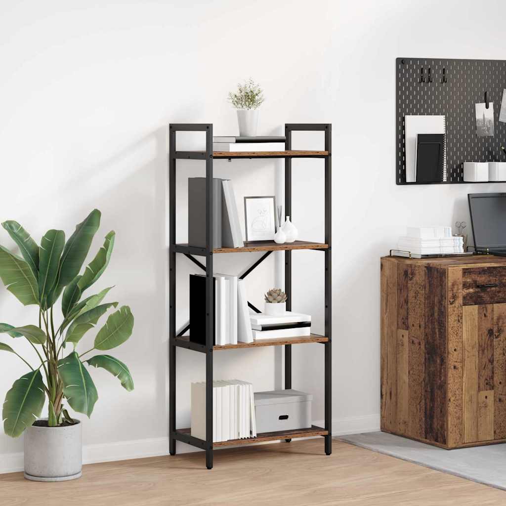 vidaXL Boekenkast Zwart Eiken 56 x 34 x 171 cm Bewerkt hout