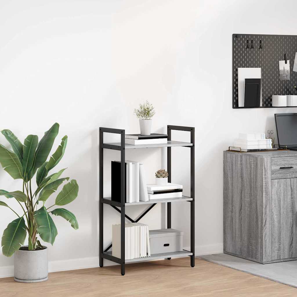 vidaXL Boekenkast Zwart Eiken 56 x 34 x 171 cm Bewerkt hout