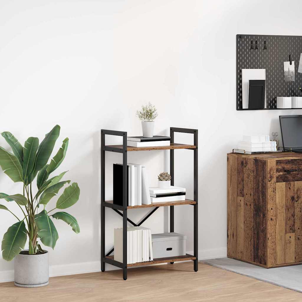 vidaXL Boekenkast Zwart Eiken 56 x 34 x 171 cm Bewerkt hout