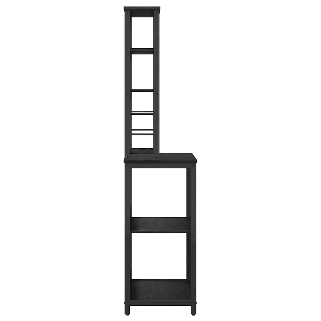 vidaXL Keukenplank Zwart Eiken 60 x 40 x 168 cm Bewerkt hout