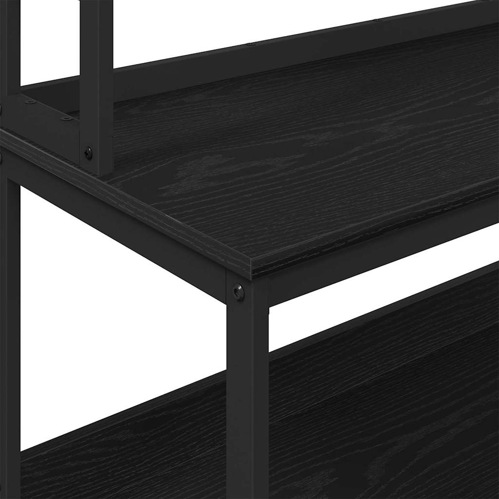 vidaXL Keukenplank Zwart Eiken 60 x 40 x 168 cm Bewerkt hout