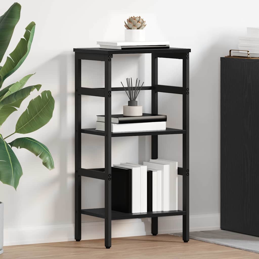 vidaXL Boekenkast Zwart Eiken 40 x 29,5 x 81 cm Bewerkt hout