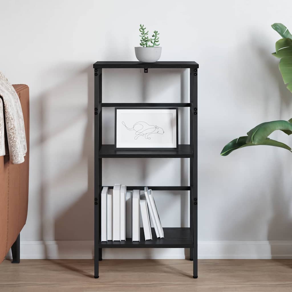 vidaXL Boekenkast Zwart Eiken 40 x 29,5 x 81 cm Bewerkt hout