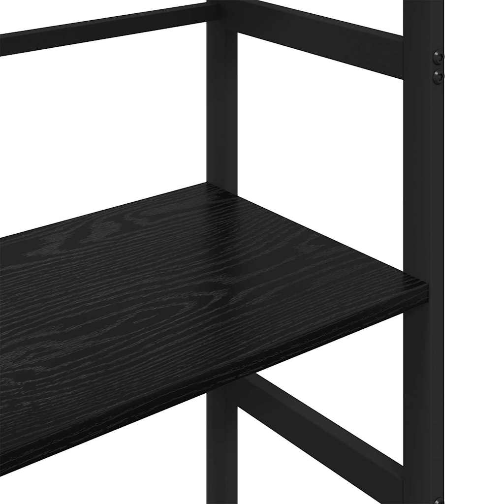 vidaXL Boekenkast Zwart Eiken 40 x 29,5 x 81 cm Bewerkt hout