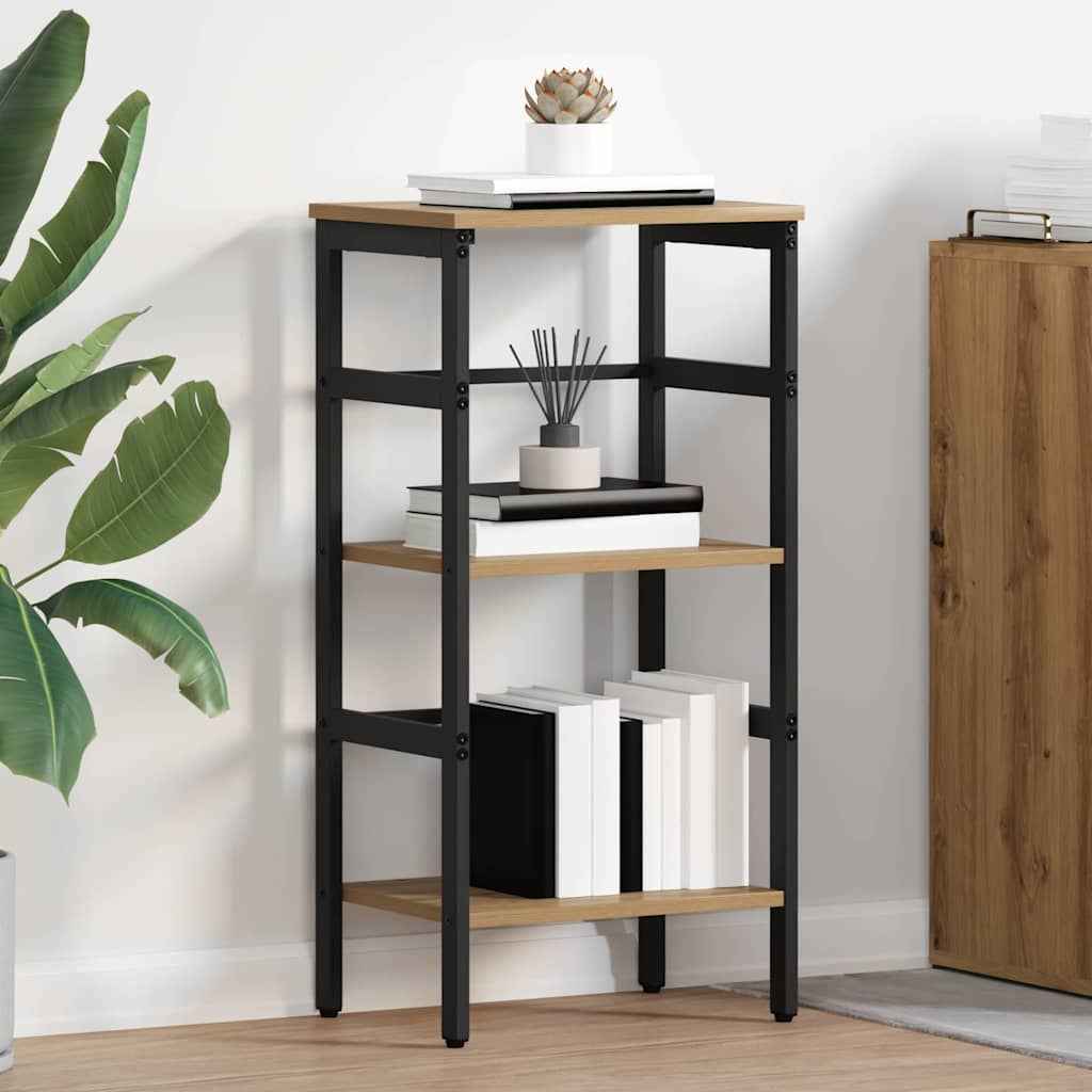 vidaXL Boekenkast Zwart Eiken 40 x 29,5 x 81 cm Bewerkt hout