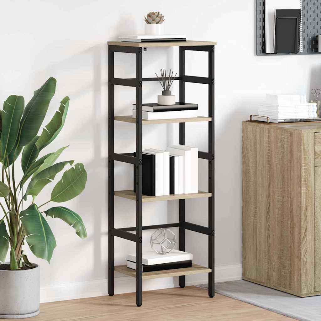 vidaXL Boekenkast Zwart Eiken 40 x 29,5 x 81 cm Bewerkt hout