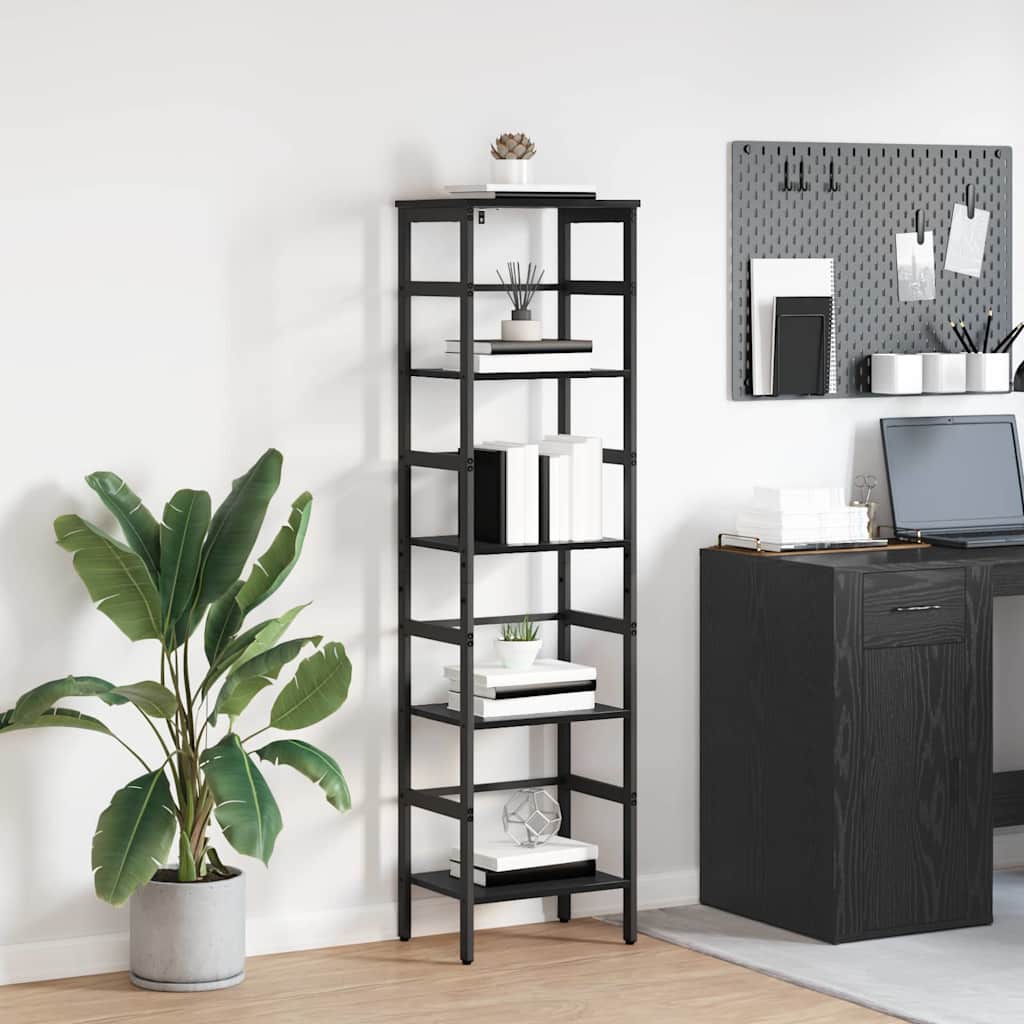 vidaXL Boekenkast Zwart Eiken 40 x 29,5 x 81 cm Bewerkt hout
