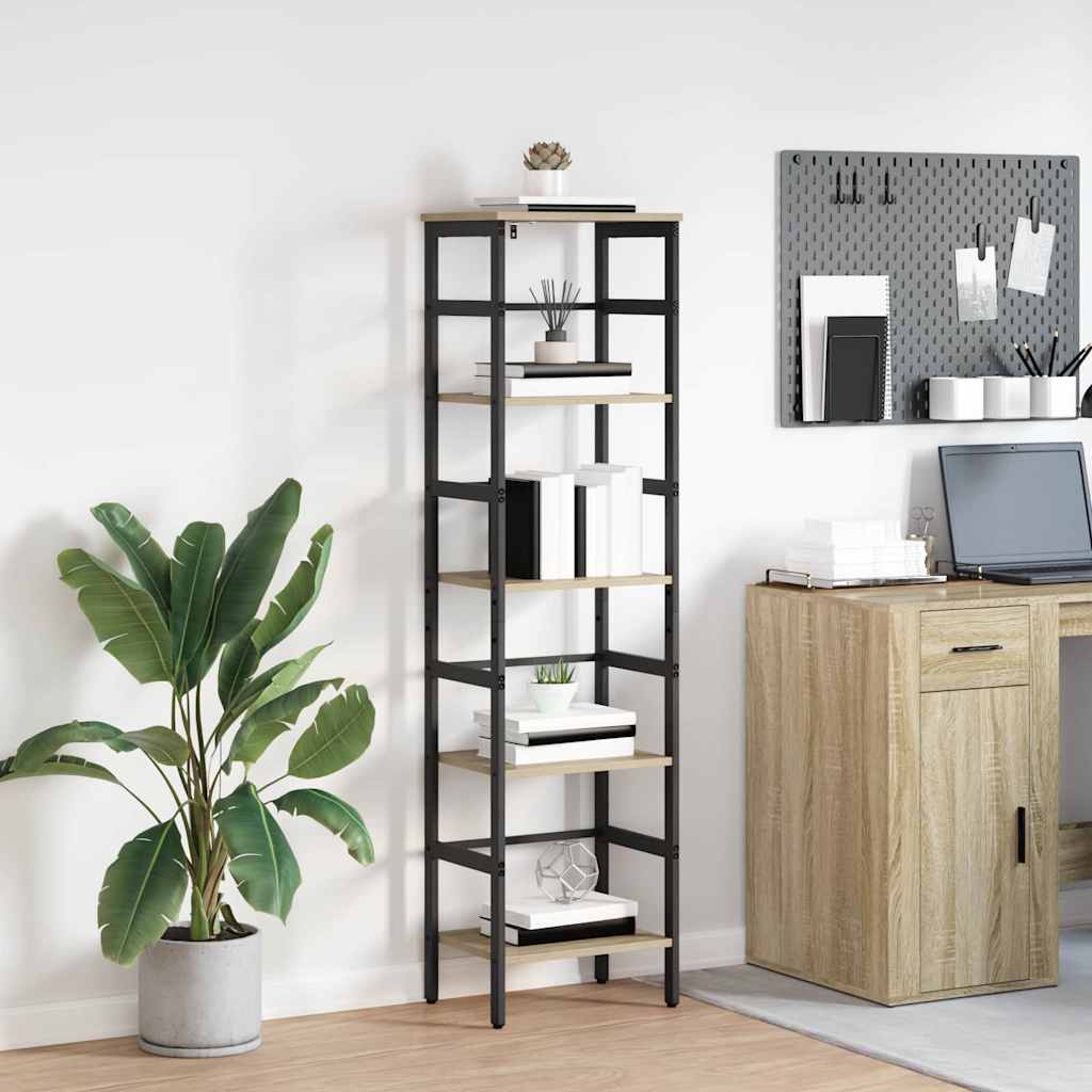 vidaXL Boekenkast Zwart Eiken 40 x 29,5 x 81 cm Bewerkt hout