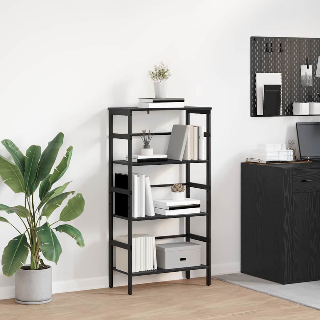 vidaXL Boekenkast Zwart Eiken 40 x 29,5 x 81 cm Bewerkt hout