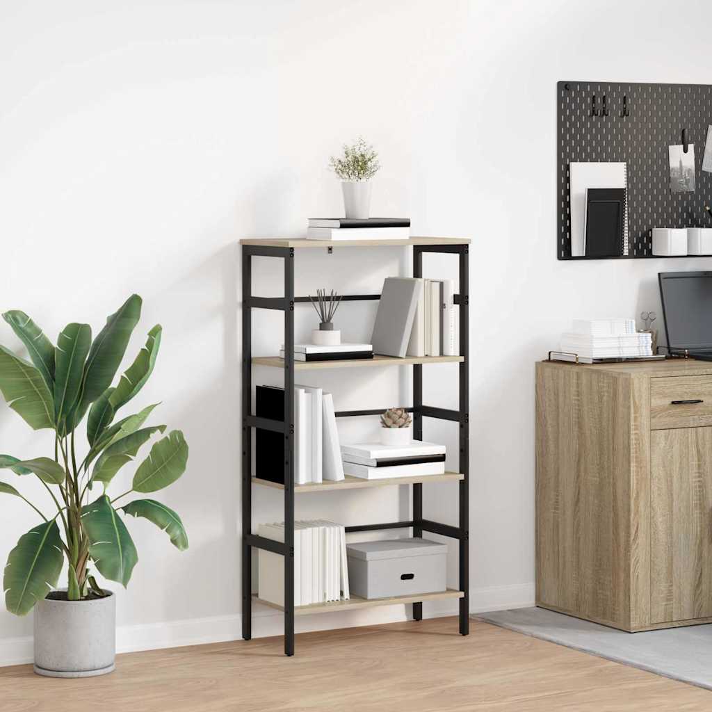 vidaXL Boekenkast Zwart Eiken 40 x 29,5 x 81 cm Bewerkt hout