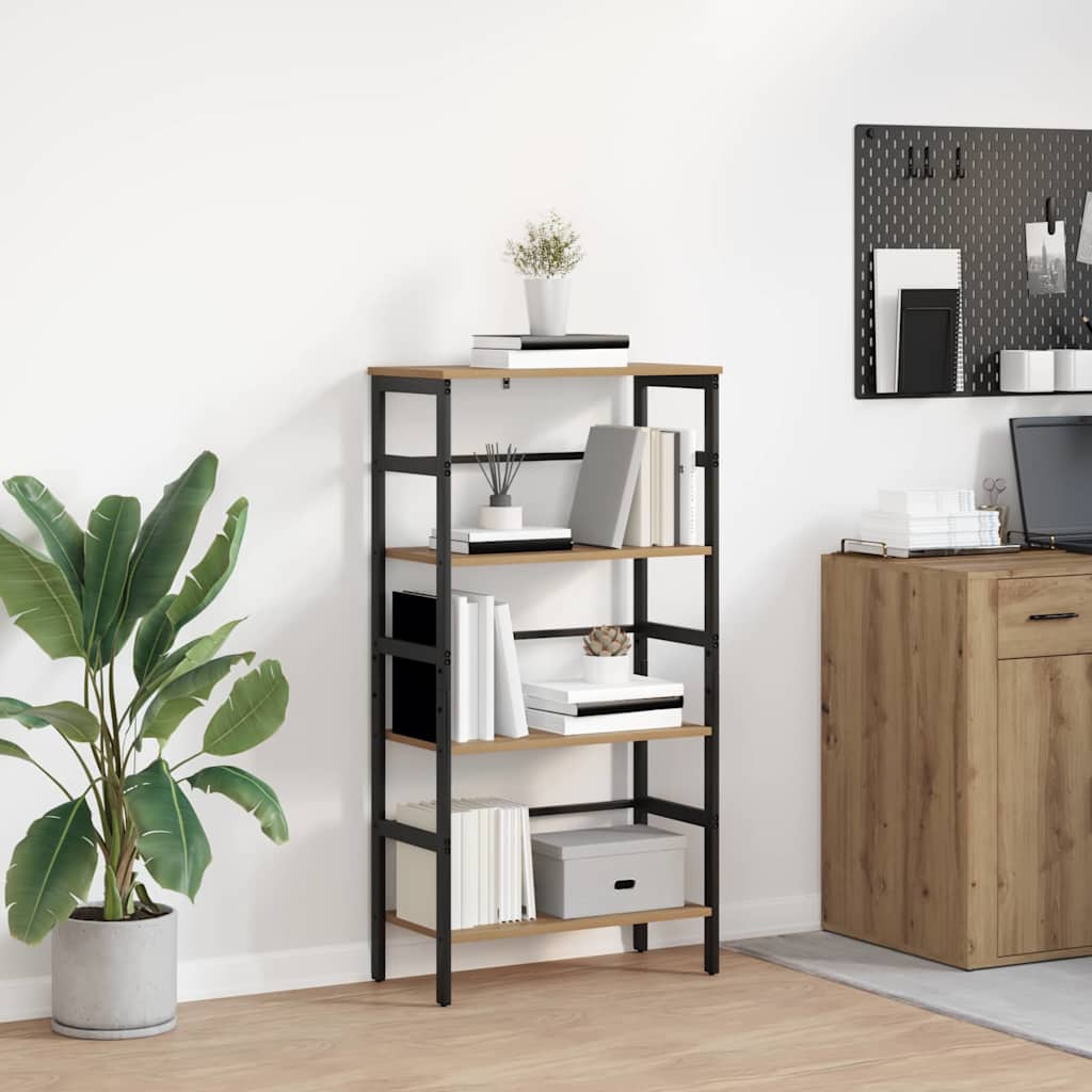 vidaXL Boekenkast Zwart Eiken 40 x 29,5 x 81 cm Bewerkt hout