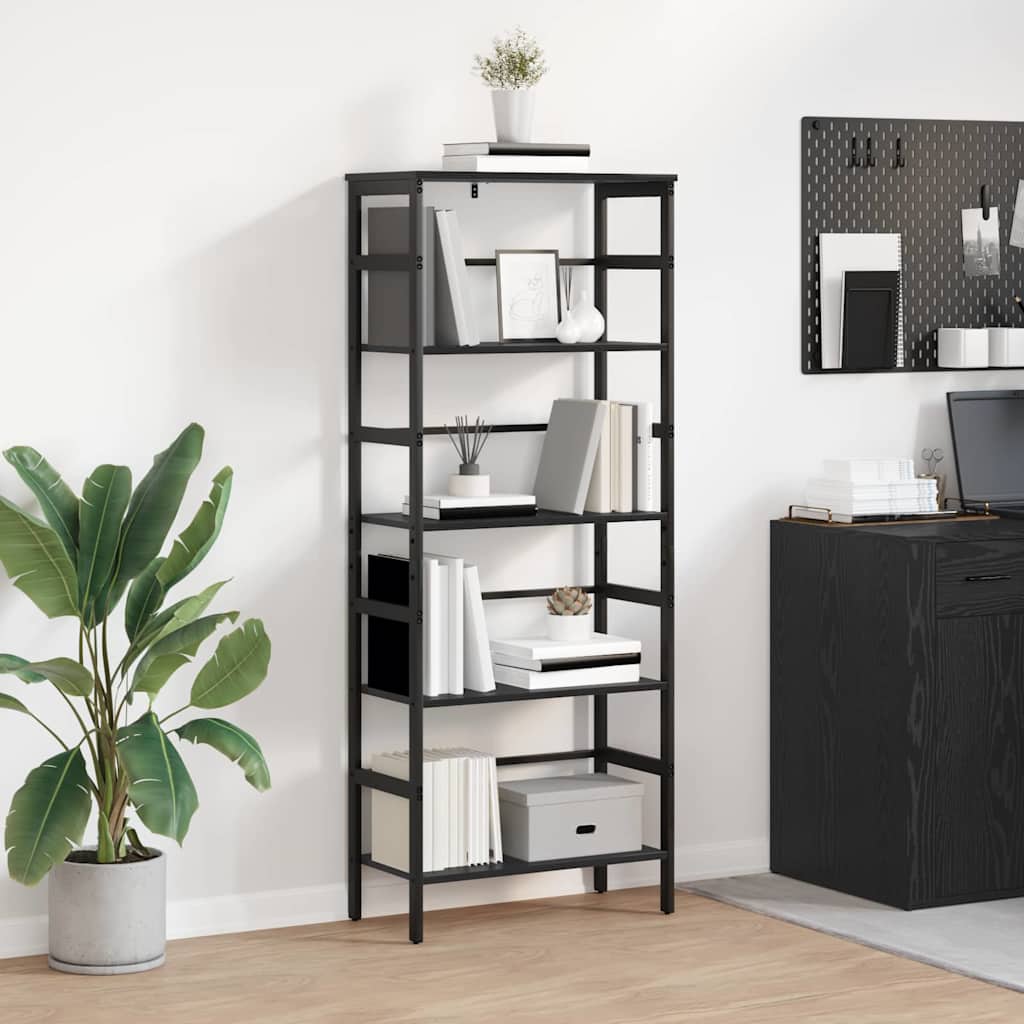 vidaXL Boekenkast Zwart Eiken 40 x 29,5 x 81 cm Bewerkt hout