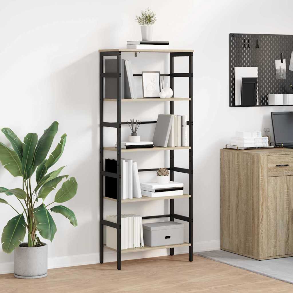 vidaXL Boekenkast Zwart Eiken 40 x 29,5 x 81 cm Bewerkt hout