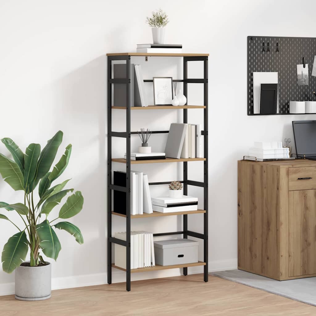 vidaXL Boekenkast Zwart Eiken 40 x 29,5 x 81 cm Bewerkt hout