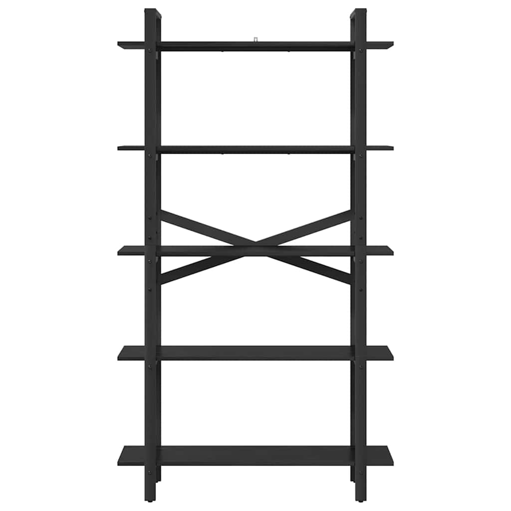 vidaXL Boekenkast Zwart Eiken 100 x 33,5 x 178 cm Bewerkt hout