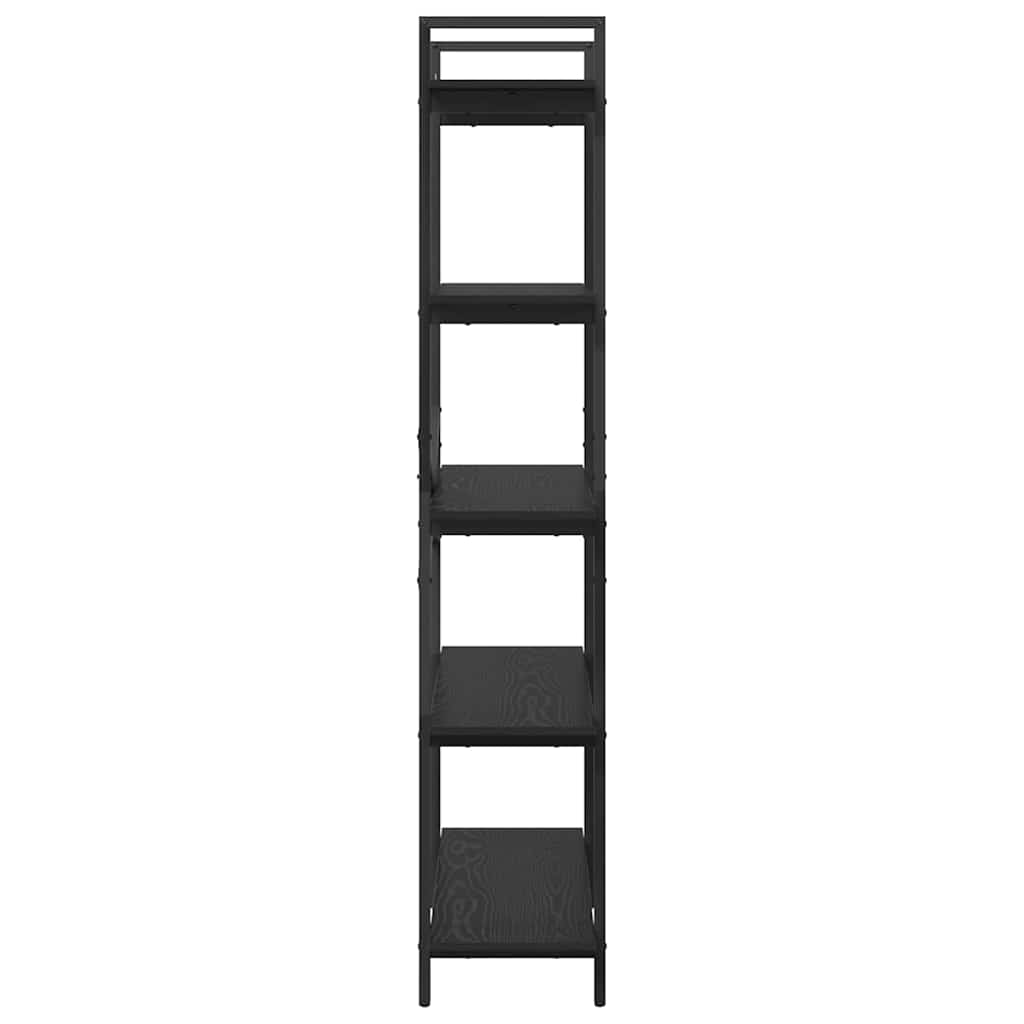 vidaXL Boekenkast Zwart Eiken 100 x 33,5 x 178 cm Bewerkt hout