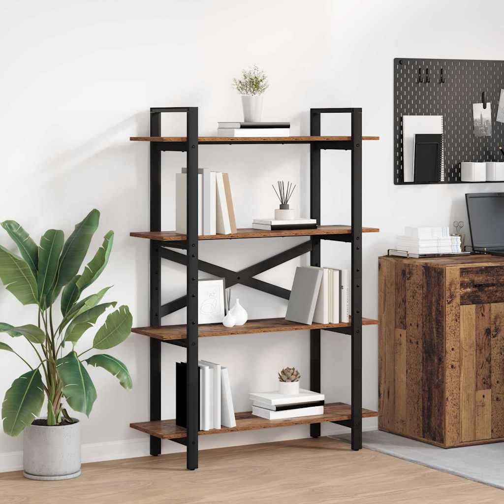 vidaXL Boekenkast Zwart Eiken 100 x 33,5 x 178 cm Bewerkt hout