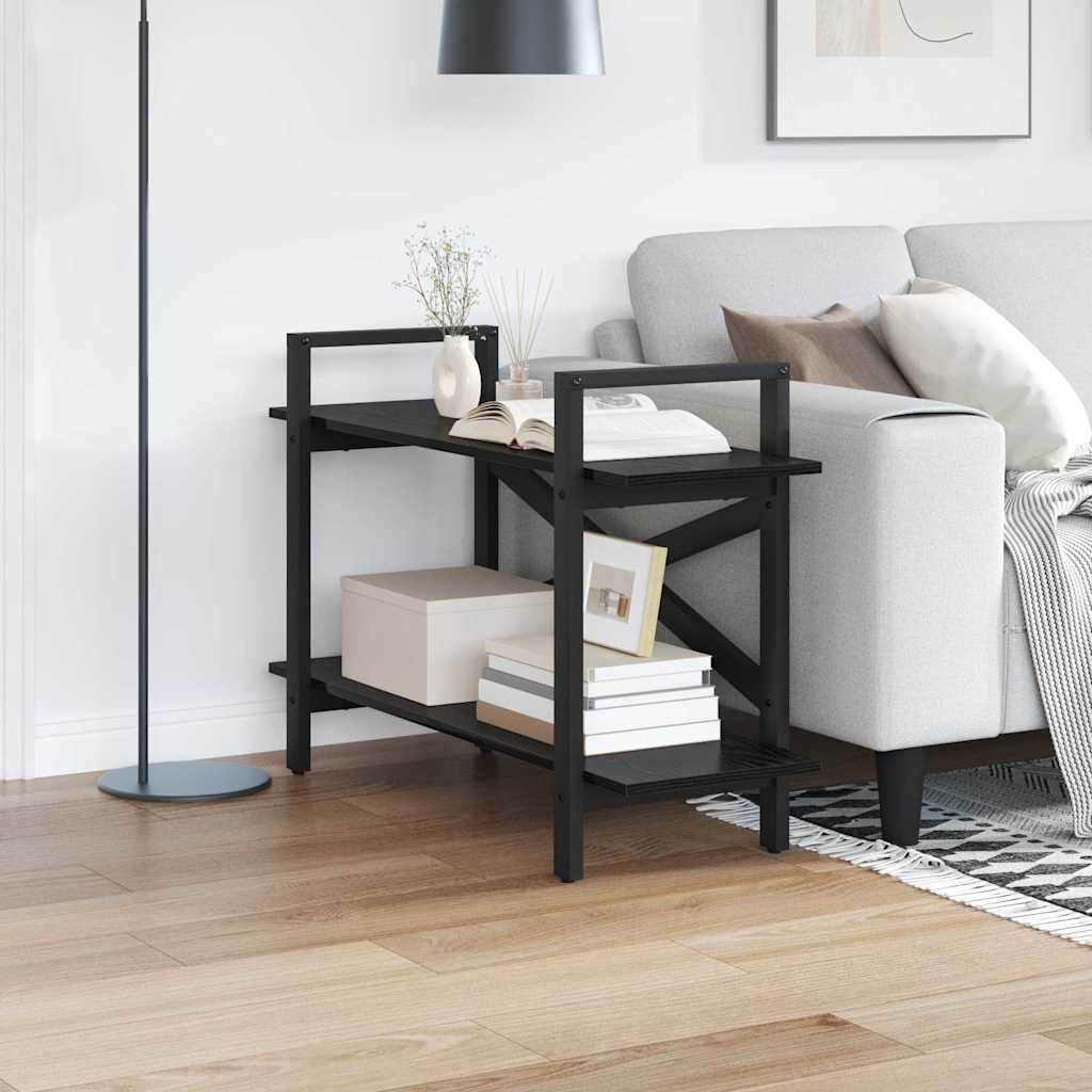 vidaXL Boekenkast Zwart Eiken 100 x 33,5 x 178 cm Bewerkt hout