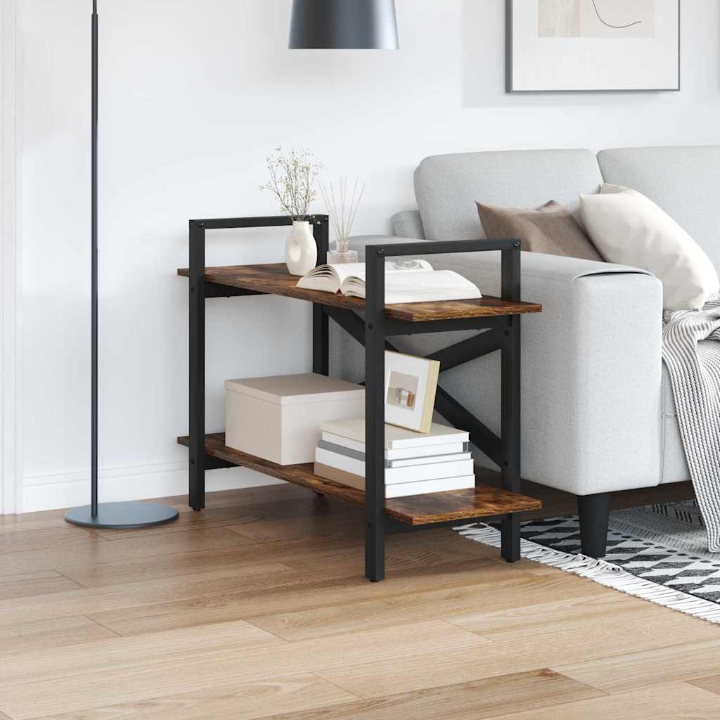 vidaXL Boekenkast Zwart Eiken 100 x 33,5 x 178 cm Bewerkt hout