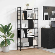 vidaXL Boekenkast Zwart Eiken 75 x 30 x 156 cm Bewerkt hout
