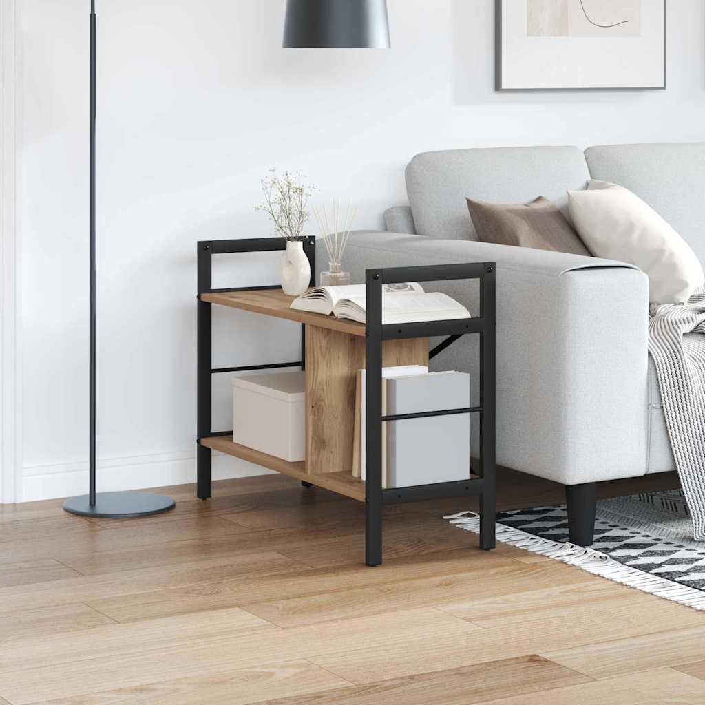 vidaXL Boekenkast Zwart Eiken 75 x 30 x 156 cm Bewerkt hout