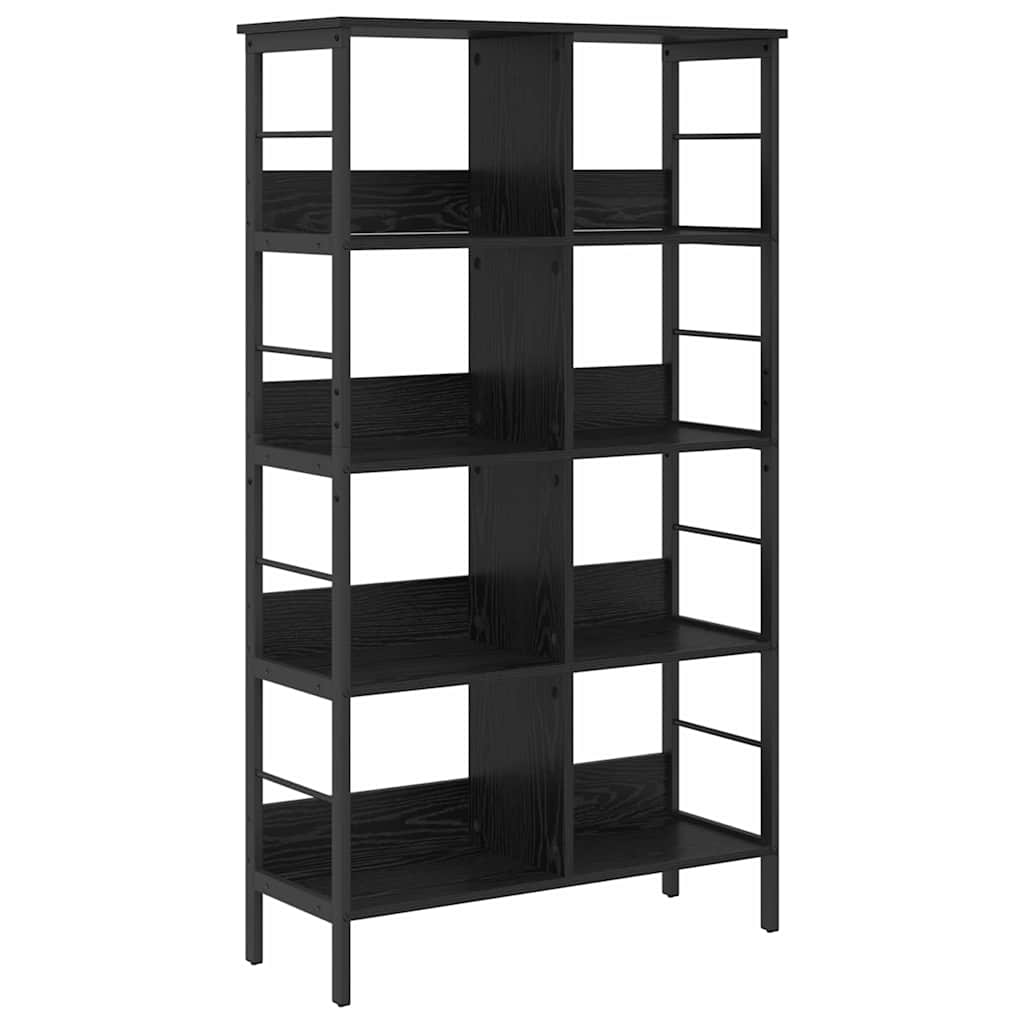 vidaXL Boekenkast Zwart Eiken 82 x 32 x 144,5 cm Bewerkt hout
