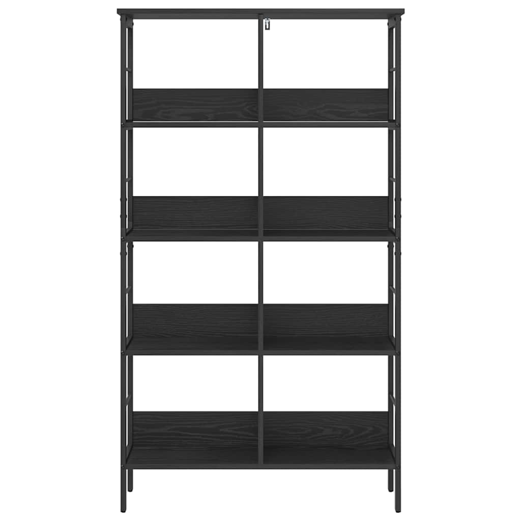 vidaXL Boekenkast Zwart Eiken 82 x 32 x 144,5 cm Bewerkt hout