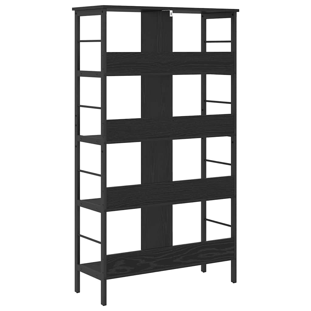 vidaXL Boekenkast Zwart Eiken 82 x 32 x 144,5 cm Bewerkt hout