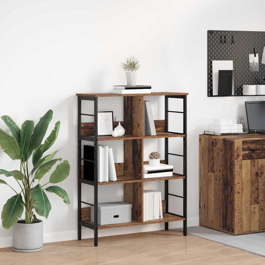 vidaXL Boekenkast Zwart Eiken 82 x 32 x 144,5 cm Bewerkt hout